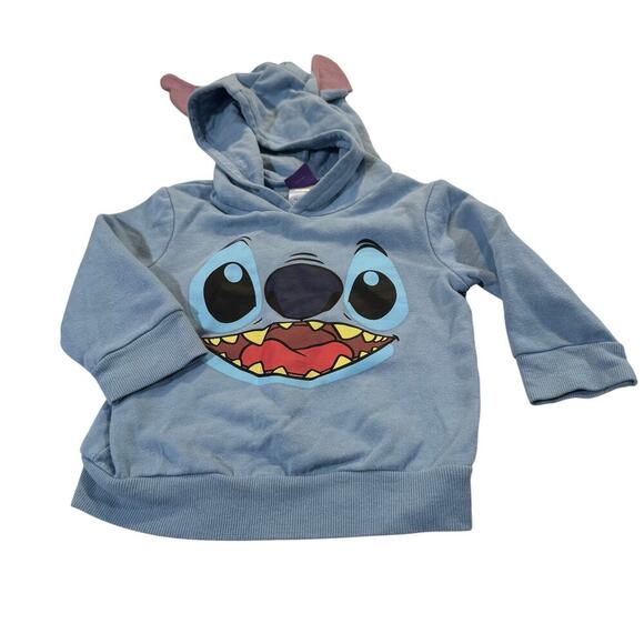Disney Other - Disney Stitch Toddler 2T Pullover Hooded Sweater